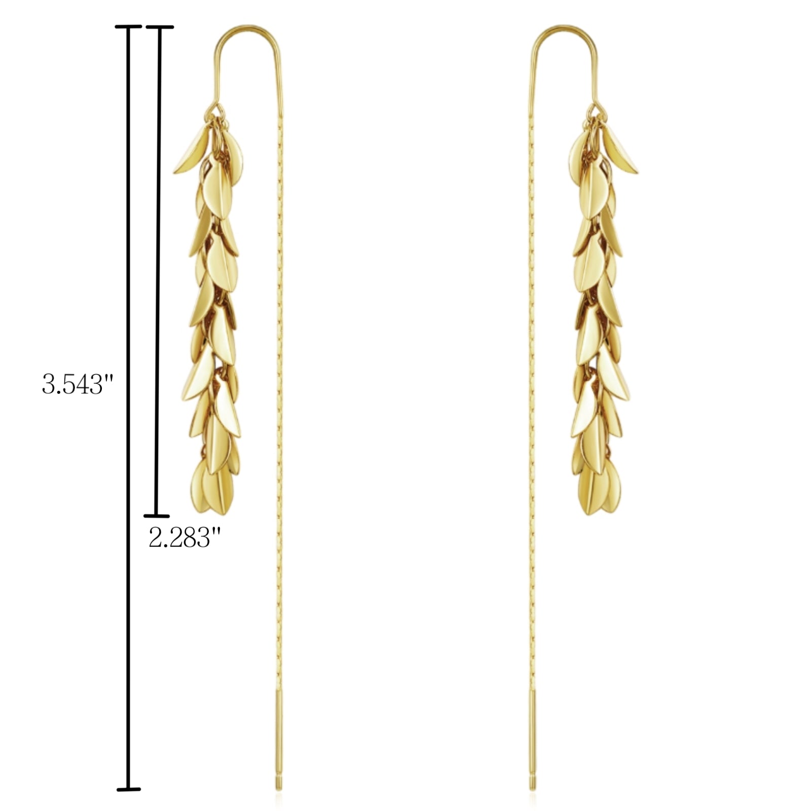 wheat strip Earrings